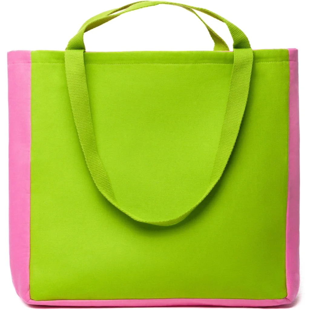 Wendetasche in Grün+Pink+Limette Grün+Pink+Grün Muster 3-farbig von Vandla design Größe 40x40x12 cm