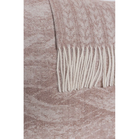 Alpaka Decke VENOM in Taupe Braun Muster Traditionelles Muster von KUNA Größe 135x180 cm (inkl. Fransen)