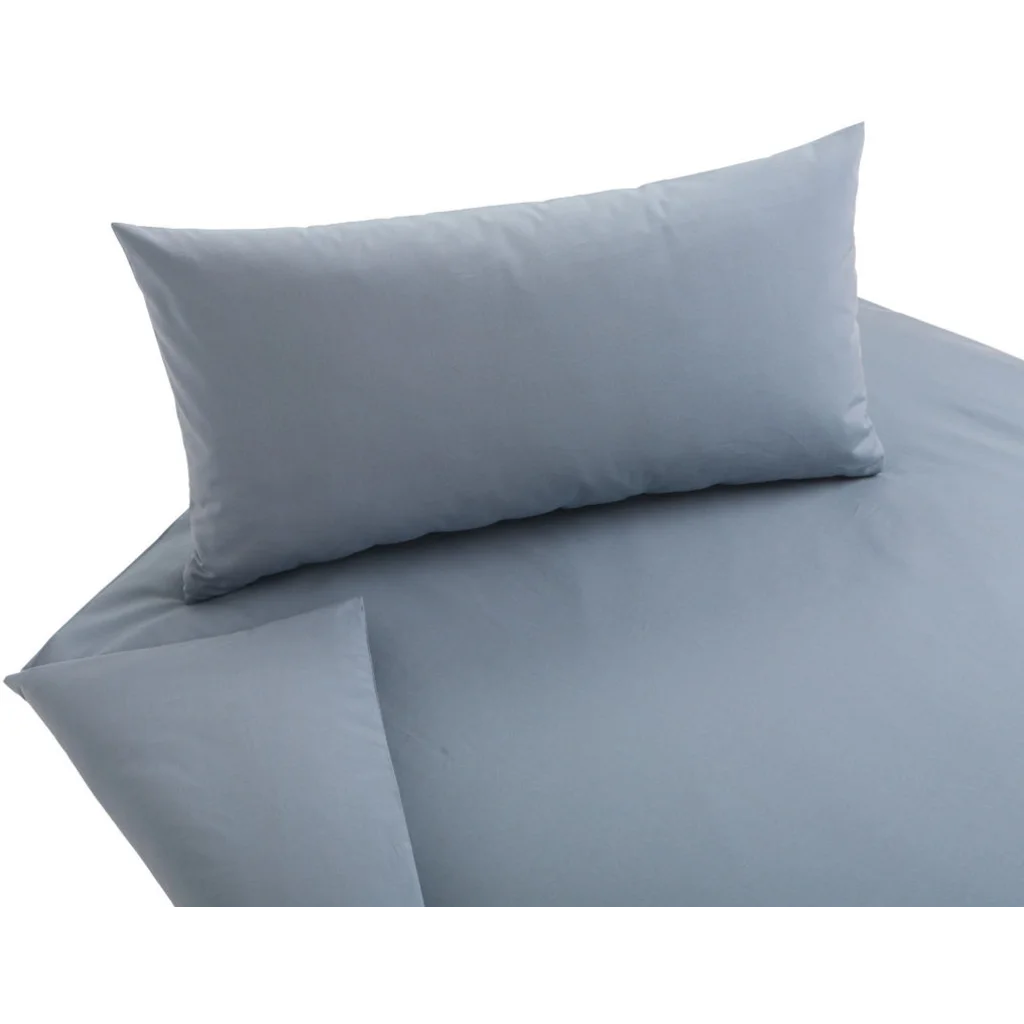 Bio Chambray Bettwäsche Nuance Garnitur in Saphir Blau von Cotonea Größe 155x220 + 40x80 cm
