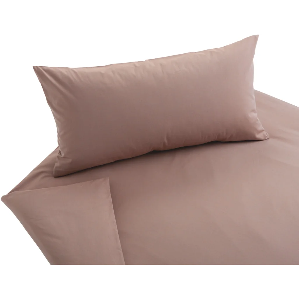 Bio Chambray Bettwäsche Royal Garnitur in Karneol Braun von Cotonea Größe 155x220 + 80x80 cm