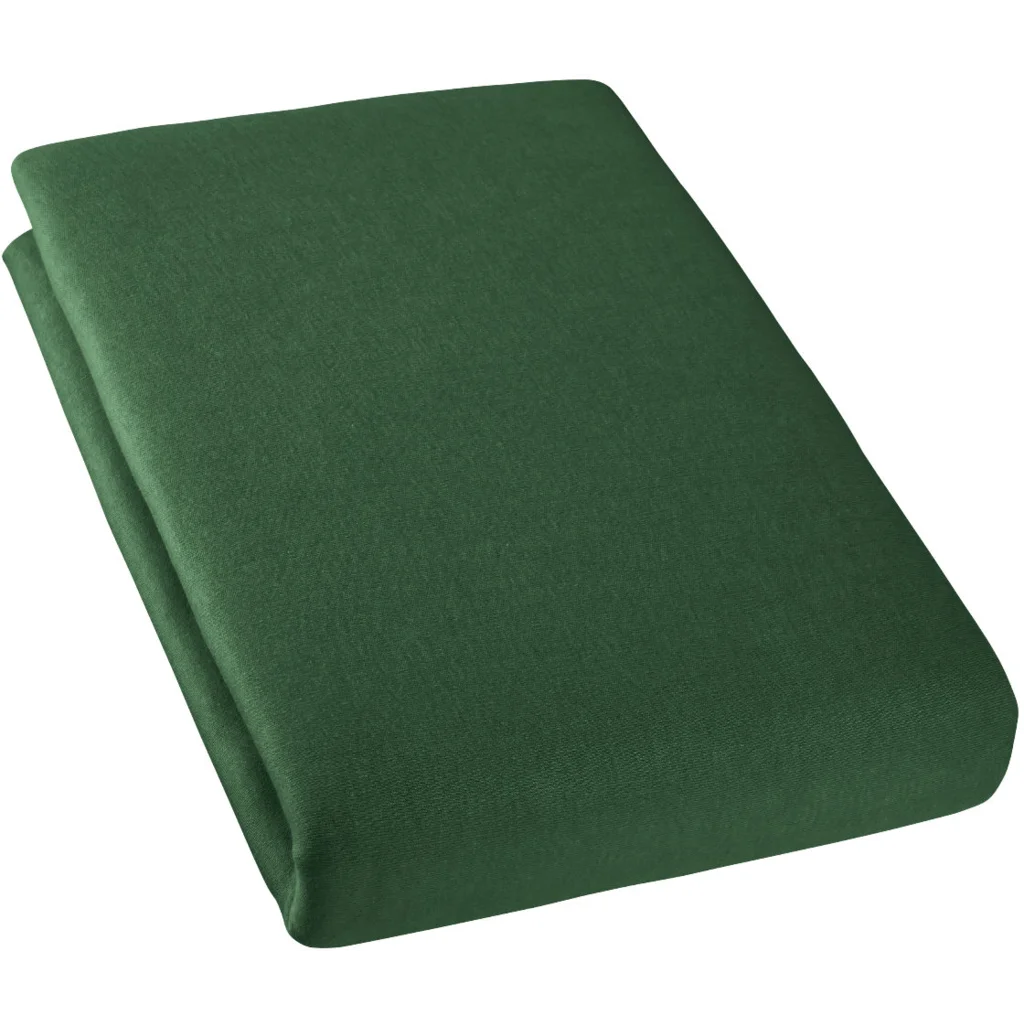 Bio Double-Jersey Spannbettlaken für Matratzen in Übergröße in Smaragd Grün von Cotonea Größe 140-160 x 200 cm