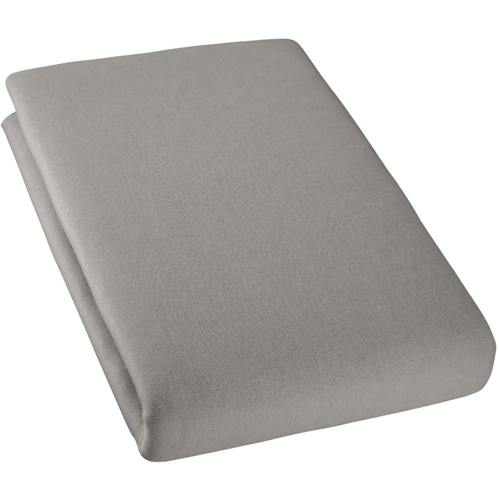 Bio Double-Jersey Spannbettlaken für Matratzen in Übergröße und Überlänge in Auster Braun von Cotonea Größe 140-160 x 220 cm