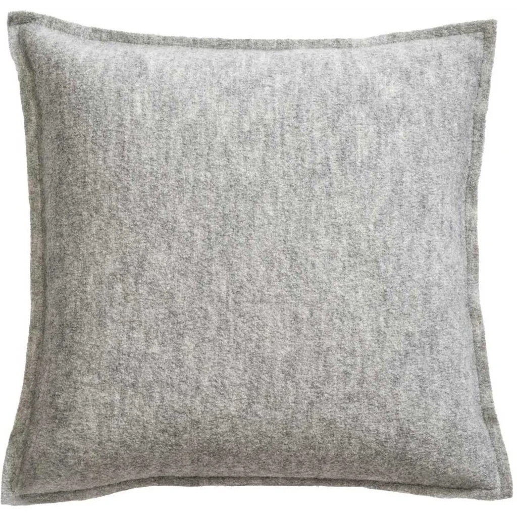 Bio Doubleface Kissenhülle in Hellgrau+Creme Grau+Creme von disana Größe 40x40 cm
