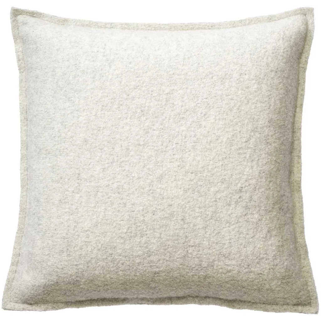 Bio Doubleface Kissenhülle in Hellgrau+Creme Grau+Creme von disana Größe 40x40 cm