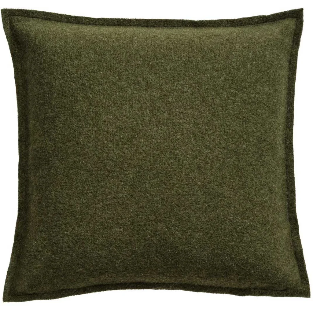 Bio Doubleface Kissenhülle in Olive+Hellgrau Grün+Grau von disana Größe 40x40 cm