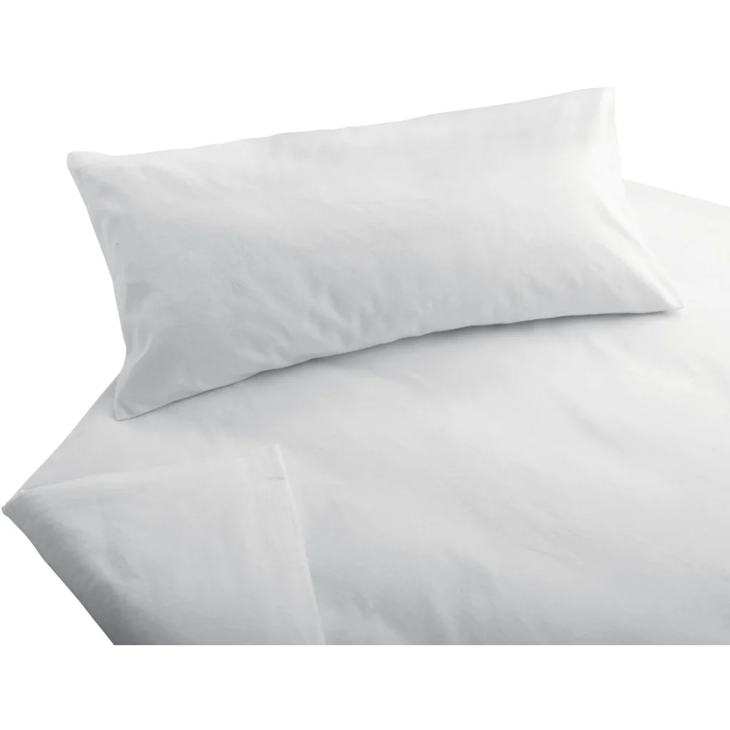 Bio Edel-Biber Bettwäsche Classic Garnitur 3-teilig in Weiß von Cotonea Größe 200x220 + 2x 80x80 cm