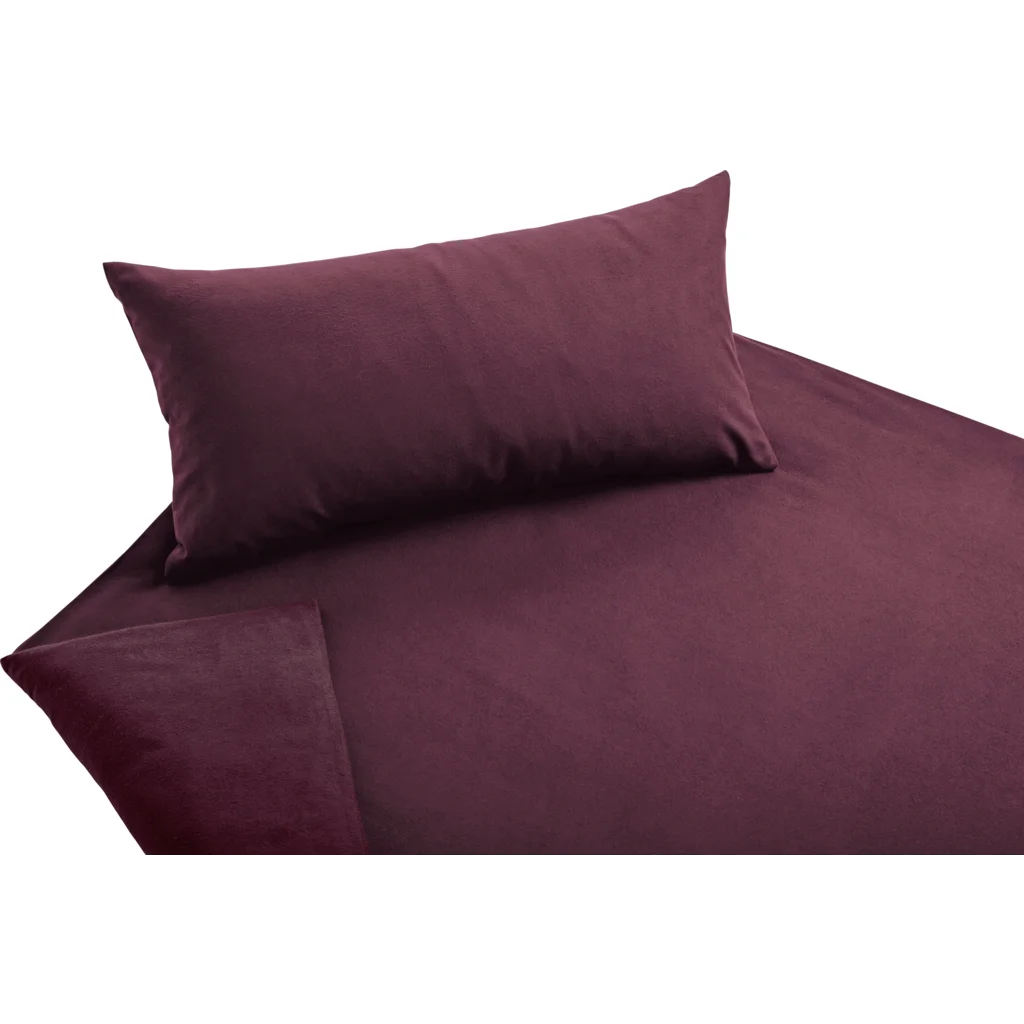 Bio Edel-Biber Bettwäsche Classic Garnitur in Kakao Braun von Cotonea Größe 155x220 + 80x80 cm