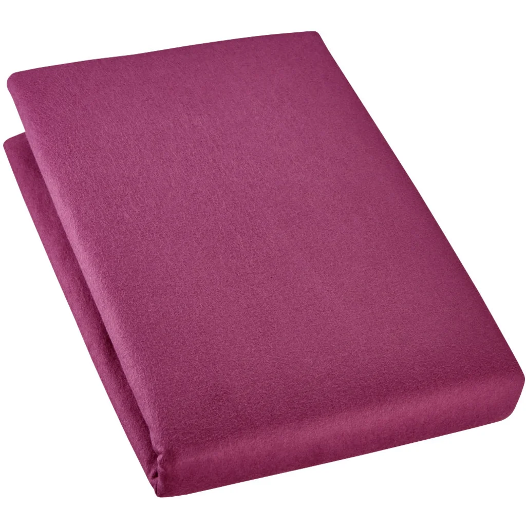 Bio Edel-Biber Kinder-Spannbettlaken in Himbeere Beere von Cotonea Größe 60x120 cm