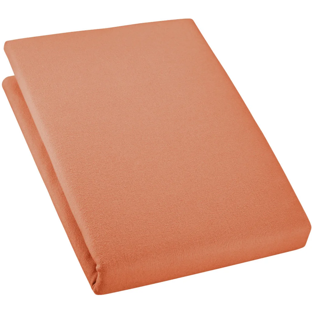 Bio Edel-Biber Kinder-Spannbettlaken in Orange von Cotonea Größe 70x140 cm