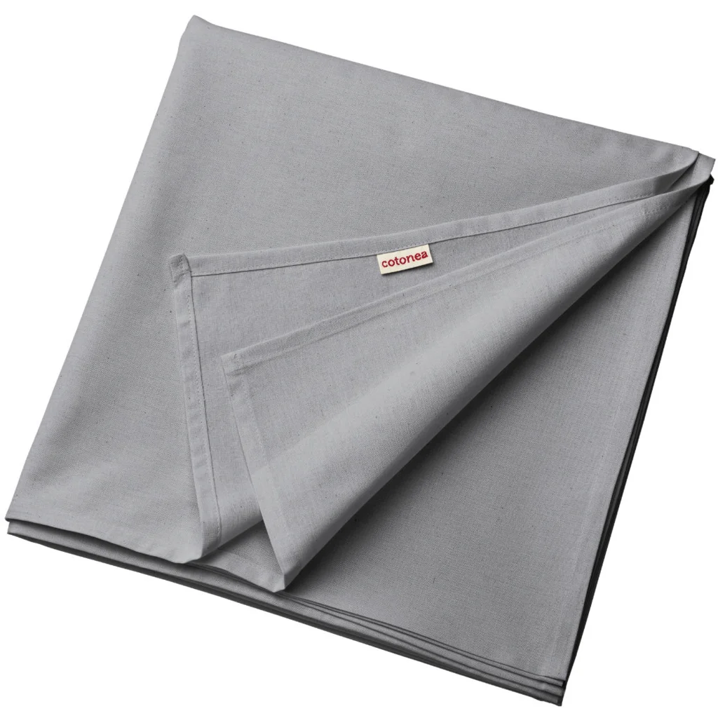 Bio Edel-Linon Bettlaken in Platin Grau von Cotonea Größe 178x254 cm