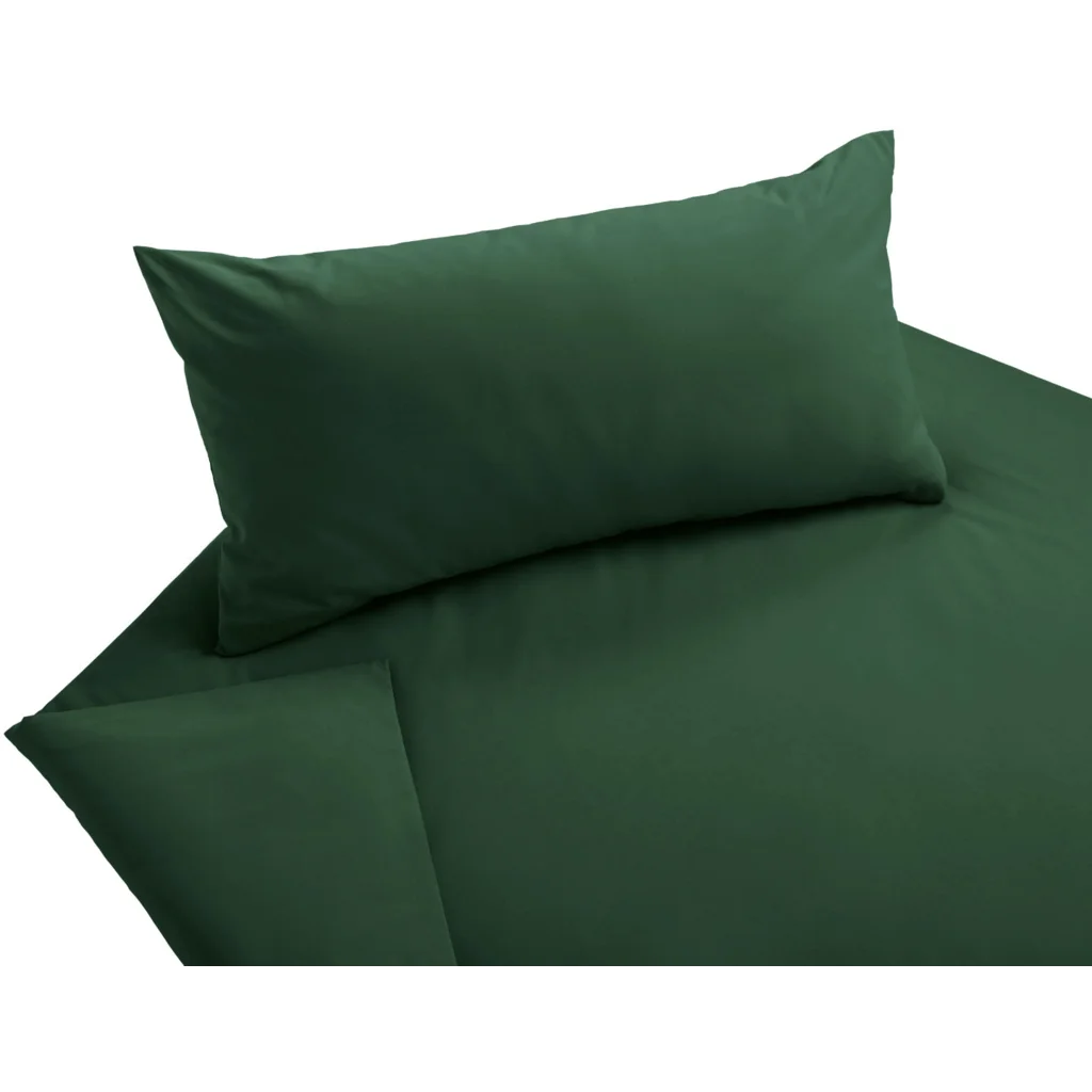 Bio Edel-Linon Bettwäsche Garnitur in Smaragd Grün von Cotonea Größe 135x200 + 40x80 cm