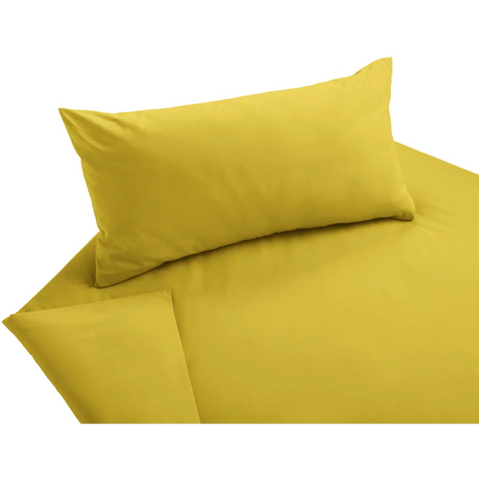 Bio Edel-Linon Bettwäsche Kissenbezug in Curry Gelb von Cotonea Größe 40x80 cm