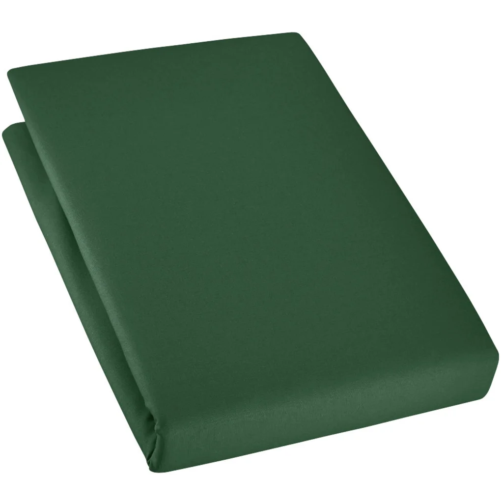 Bio Edel-Linon Spannbettlaken für Kinder-Matratzen in Smaragd Grün von Cotonea Größe 60x120 cm