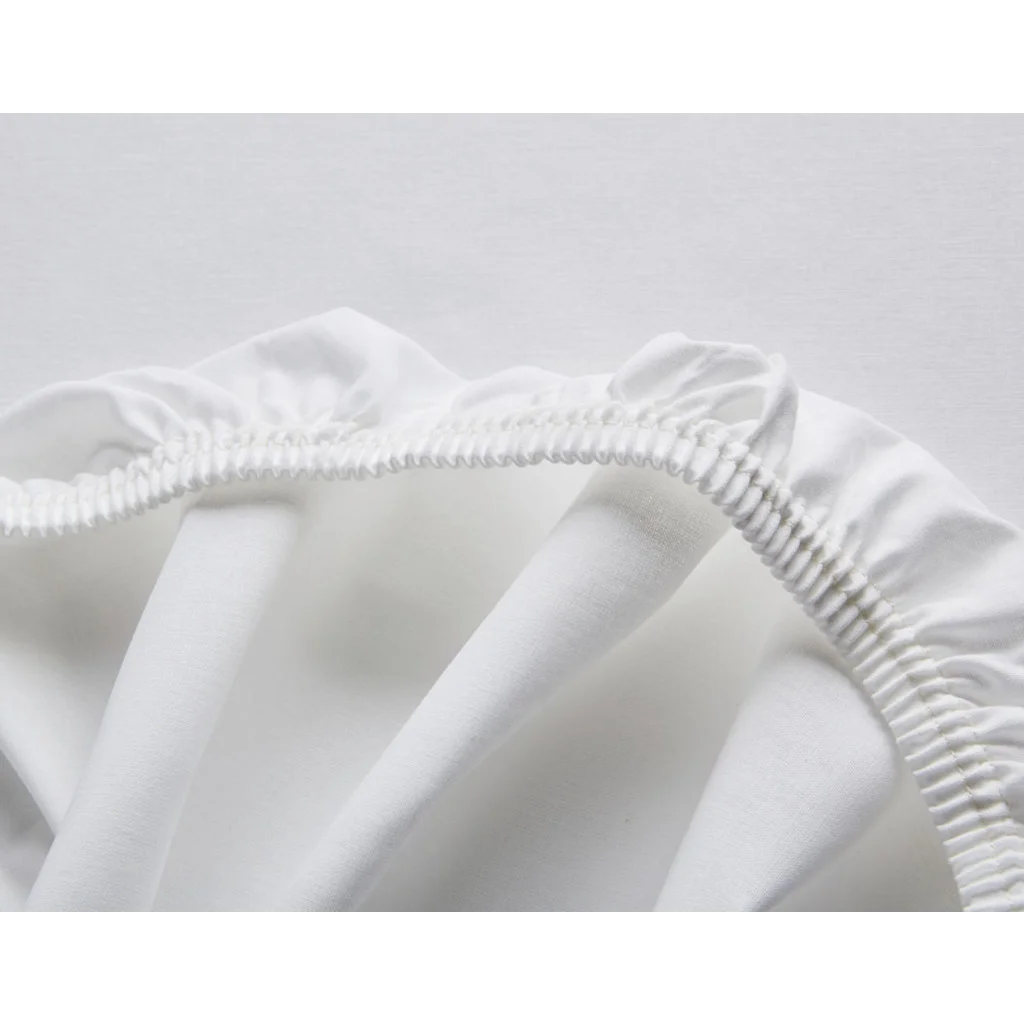 Bio Edel-Linon Spannbettlaken für Kinder-Matratzen in Weiß von Cotonea Größe 60x120 cm