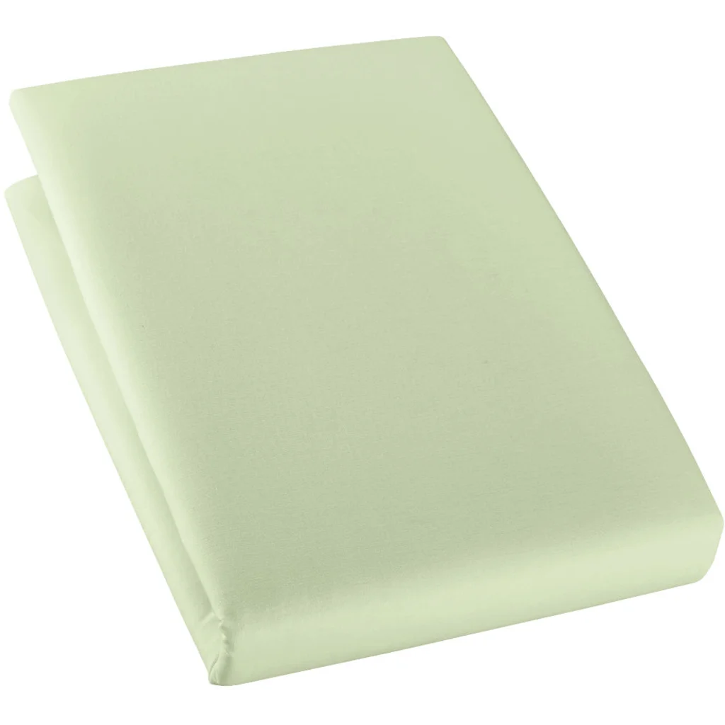 Bio Edel-Linon Spannbettlaken für Matratzen in Standardgröße - Einzelbett in Mint Grün von Cotonea Größe 100x200 cm