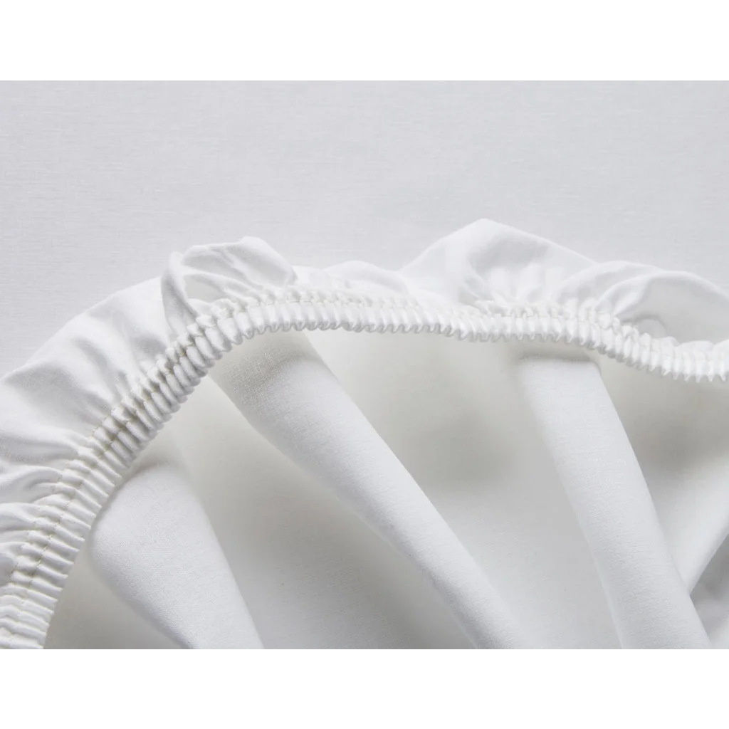 Bio Edel-Linon Spannbettlaken für Matratzen in Übergröße in Weiß von Cotonea Größe 140x200 cm