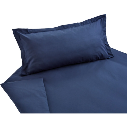 Bio Feinsatin Bettwäsche mit Stehsaum Premium Kissenbezug in Azurblau Blau von Cotonea Größe 40x40 cm