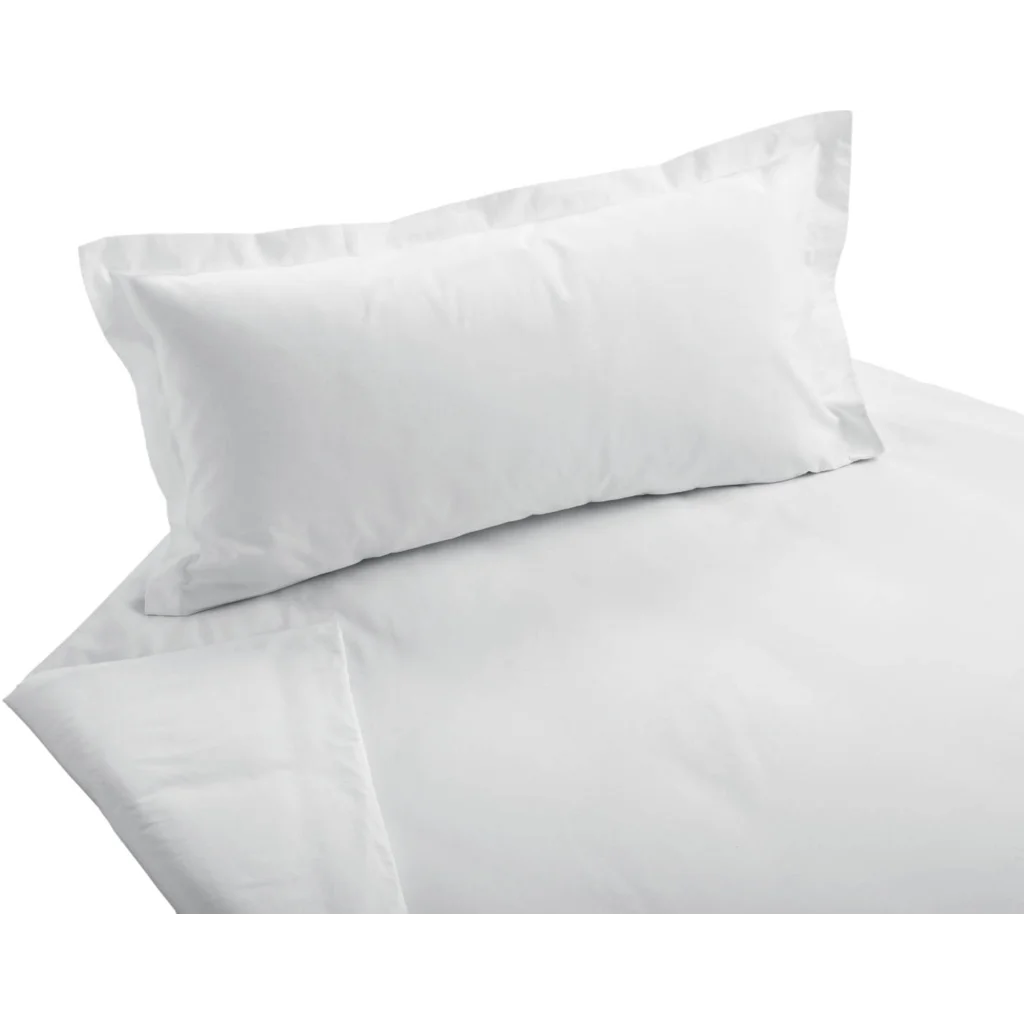Bio Feinsatin Bettwäsche mit Stehsaum Premium Kissenbezug in Weiß von Cotonea Größe 40x80 cm