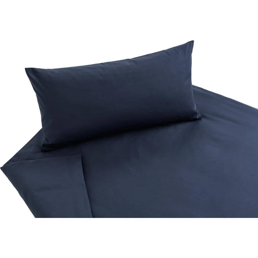 Bio Feinsatin Bettwäsche Premium Garnitur in Azurblau Blau von Cotonea Größe 155x220 + 80x80 cm