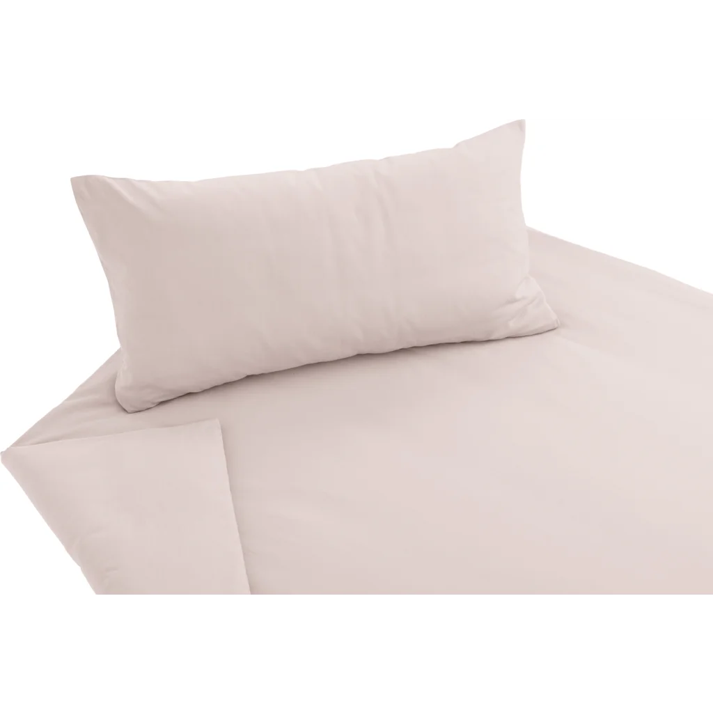 Bio Feinsatin Bettwäsche Premium Garnitur in Rouge Rosa von Cotonea Größe 155x220 + 80x80 cm