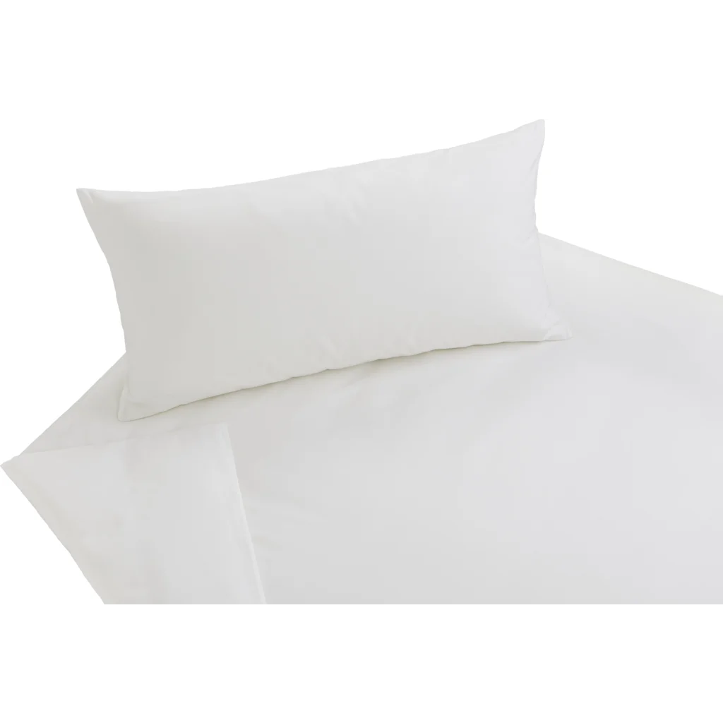 Bio Feinsatin Bettwäsche Premium Garnitur in Weiß von Cotonea Größe 155x220 + 80x80 cm