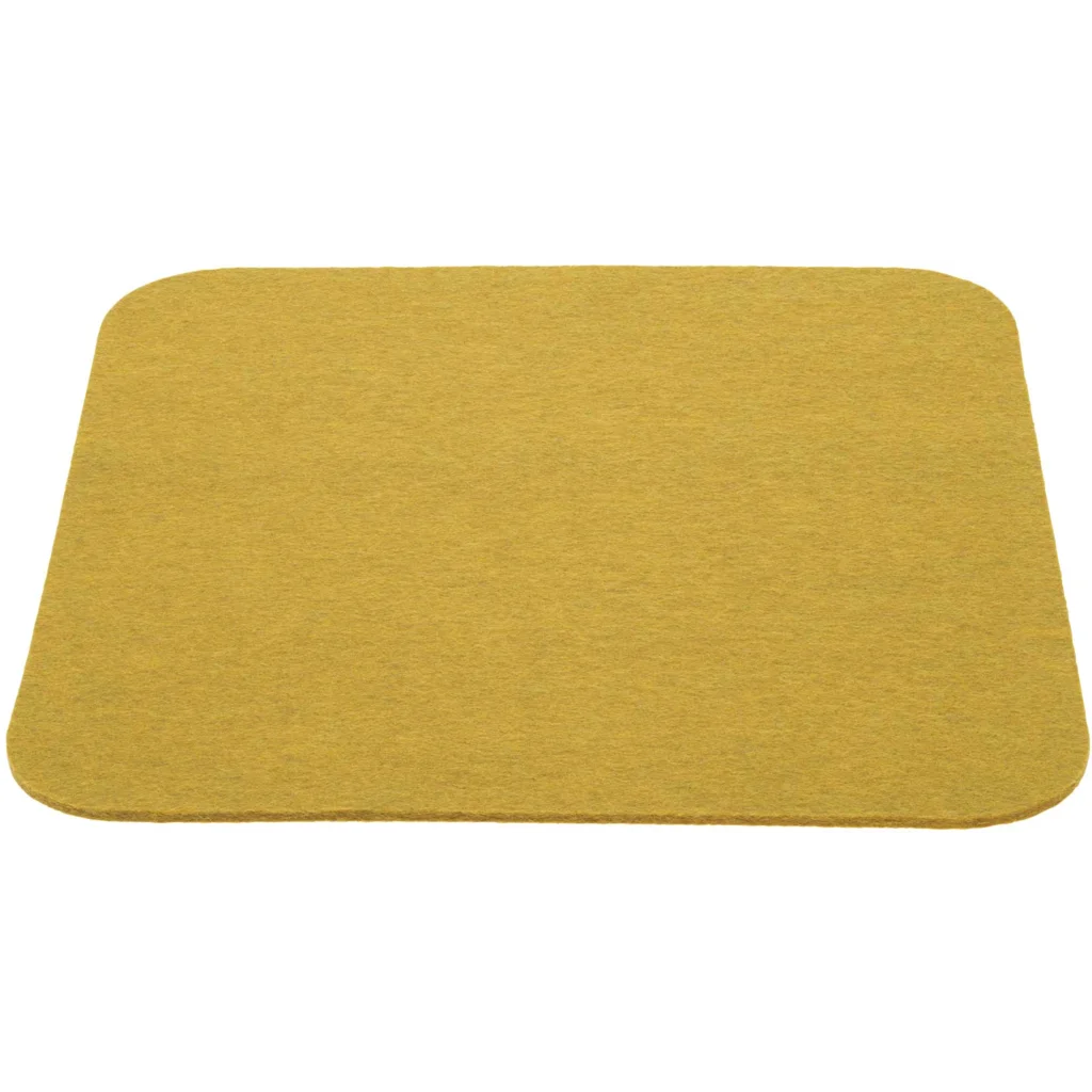 Bio Filz Auflage in Senfgelb Gelb von disana Größe 24x24 cm
