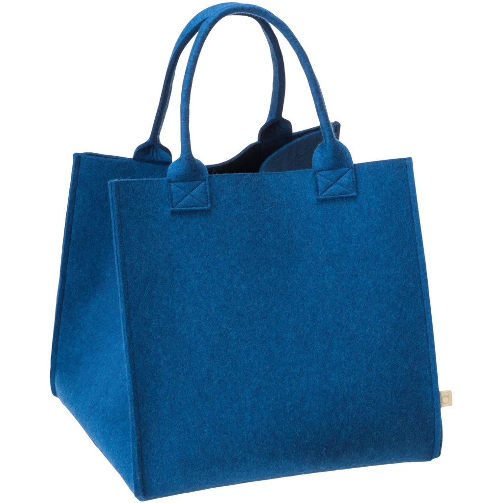 Bio Filz Korb in Blau von disana Größe 30x30x30 cm