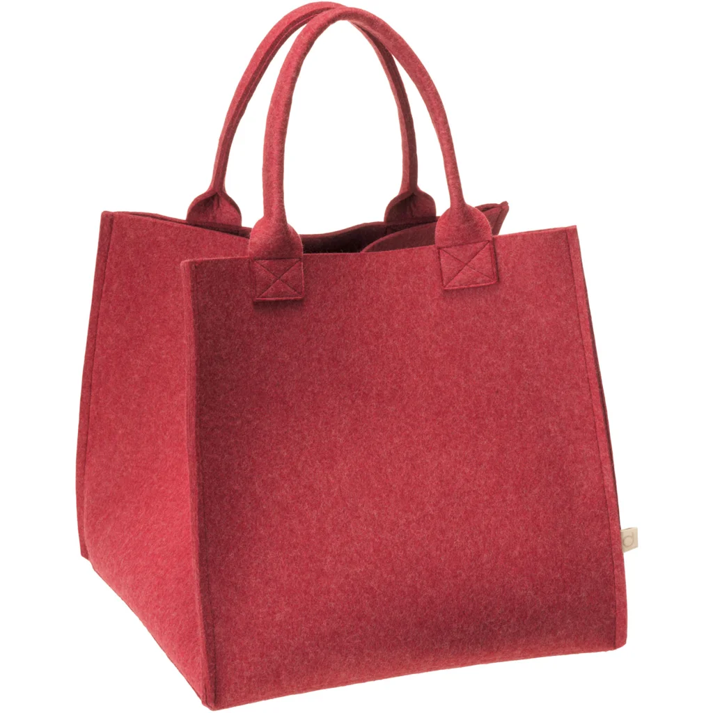 Bio Filz Korb in Bordeaux Rot von disana Größe 30x30x30 cm