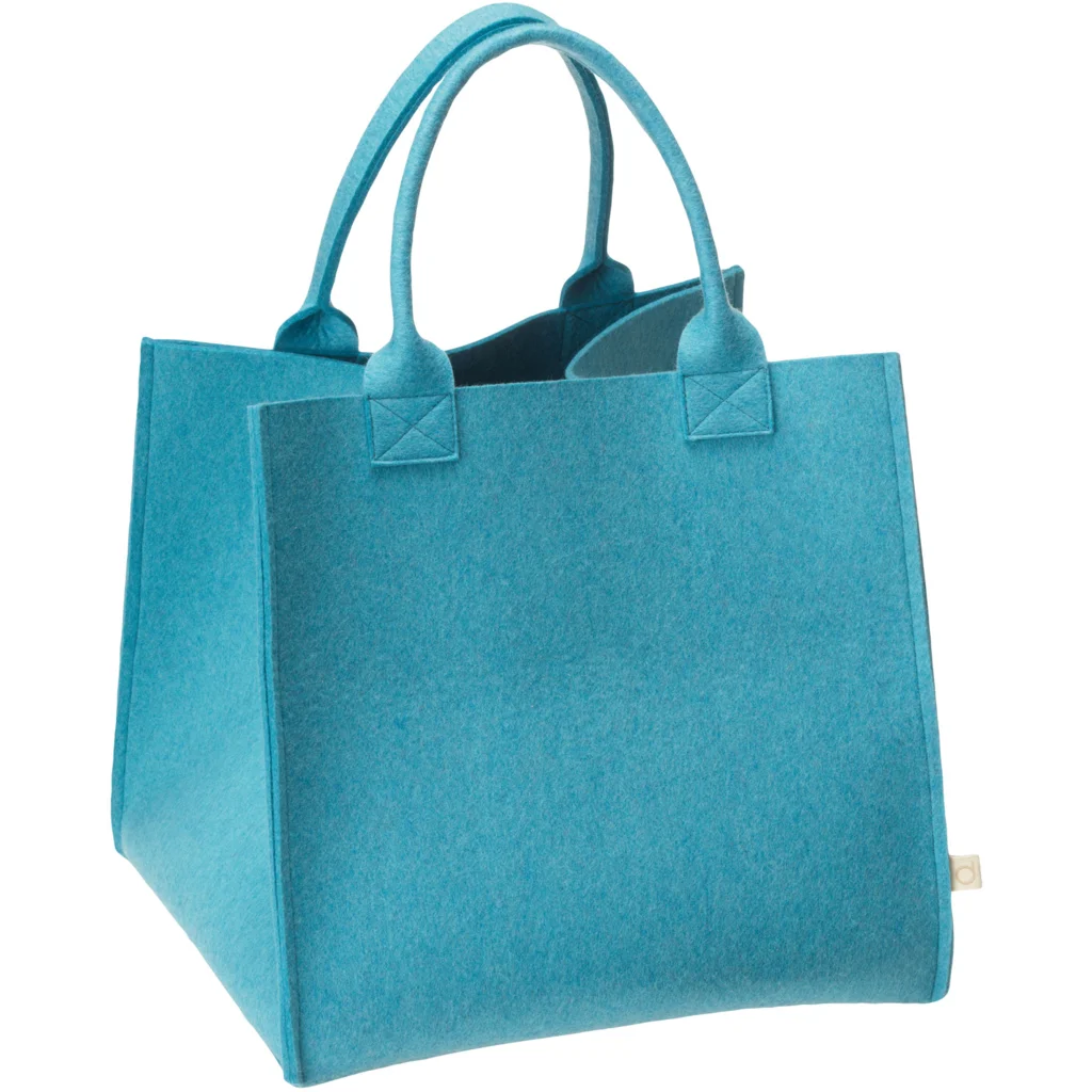 Bio Filz Korb in Türkis Blau von disana Größe 30x30x30 cm