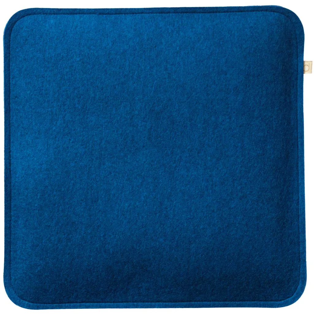 Bio Filz Sitzkissen quadratisch in Blau von disana Größe 36x36 cm
