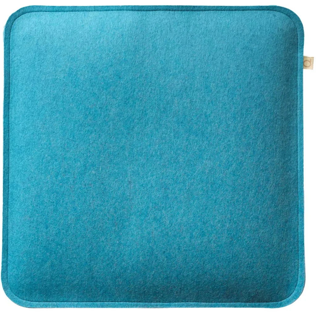 Bio Filz Sitzkissen quadratisch in Türkis Blau von disana Größe 36x36 cm