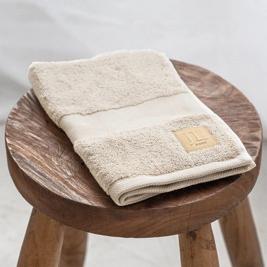Bio Frottier Gästetuch in Beige von Jean&Len Größe 30x50 cm