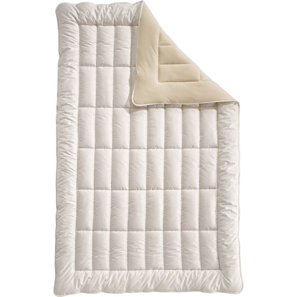 Bio Ganzjahresbettdecke Cosidorm mit Füllung Schafschurwolle in Creme von billerbeck Größe 155x220 cm