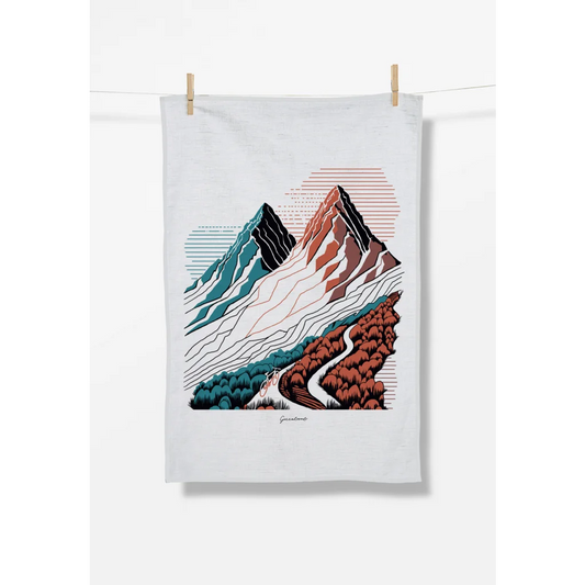 Bio Geschirrtuch Berge in Muster Berge von Greenbomb Größe 50x70 cm