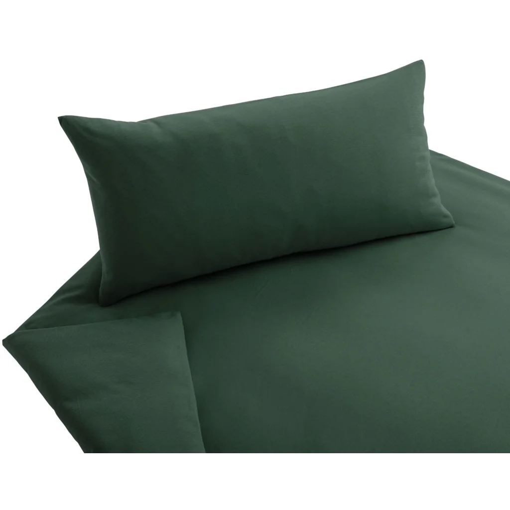 Bio Jersey Bettwäsche Kissenbezug in Smaragd Grün von Cotonea Größe 80x80 cm