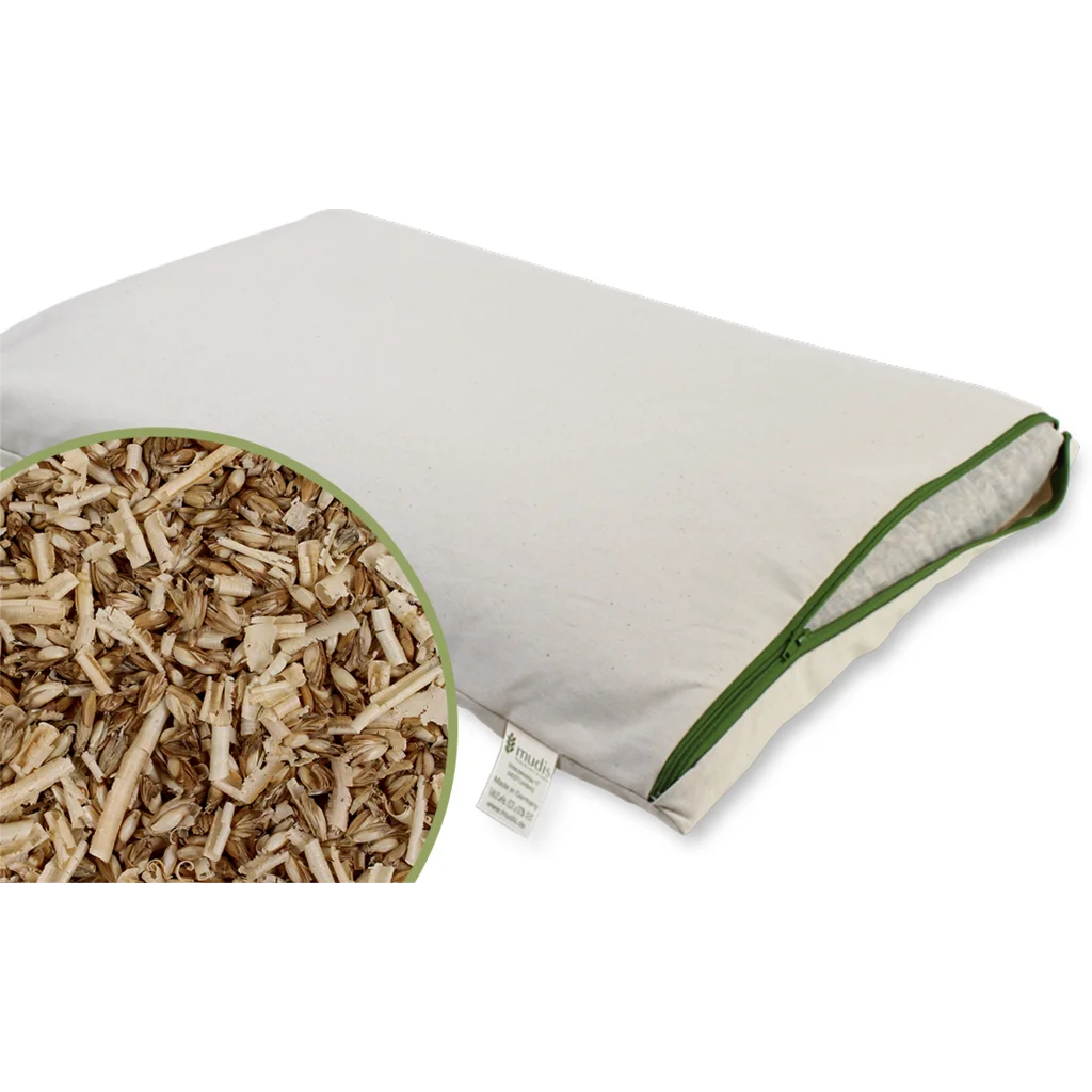 Bio Kissen mit Füllung Dinkelspelzen & Zirbenholz in Creme von mudis Größe 40x40 cm