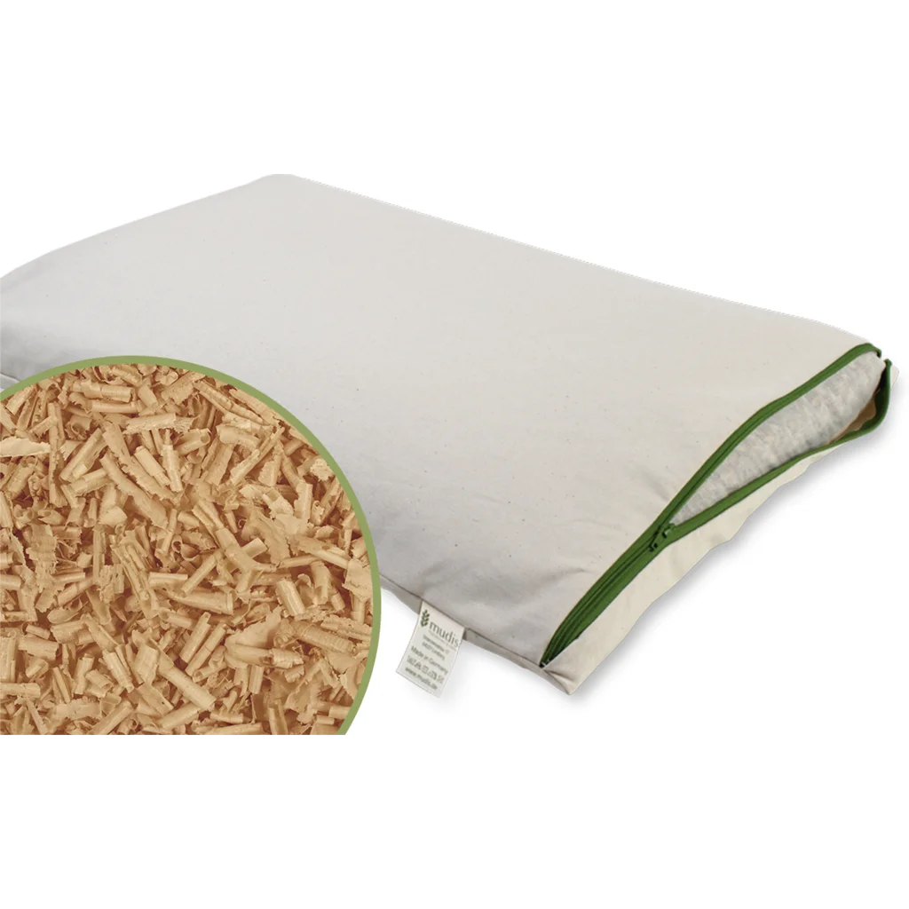 Bio Kissen mit Füllung Zirbenholz in Creme von mudis Größe 40x60 cm