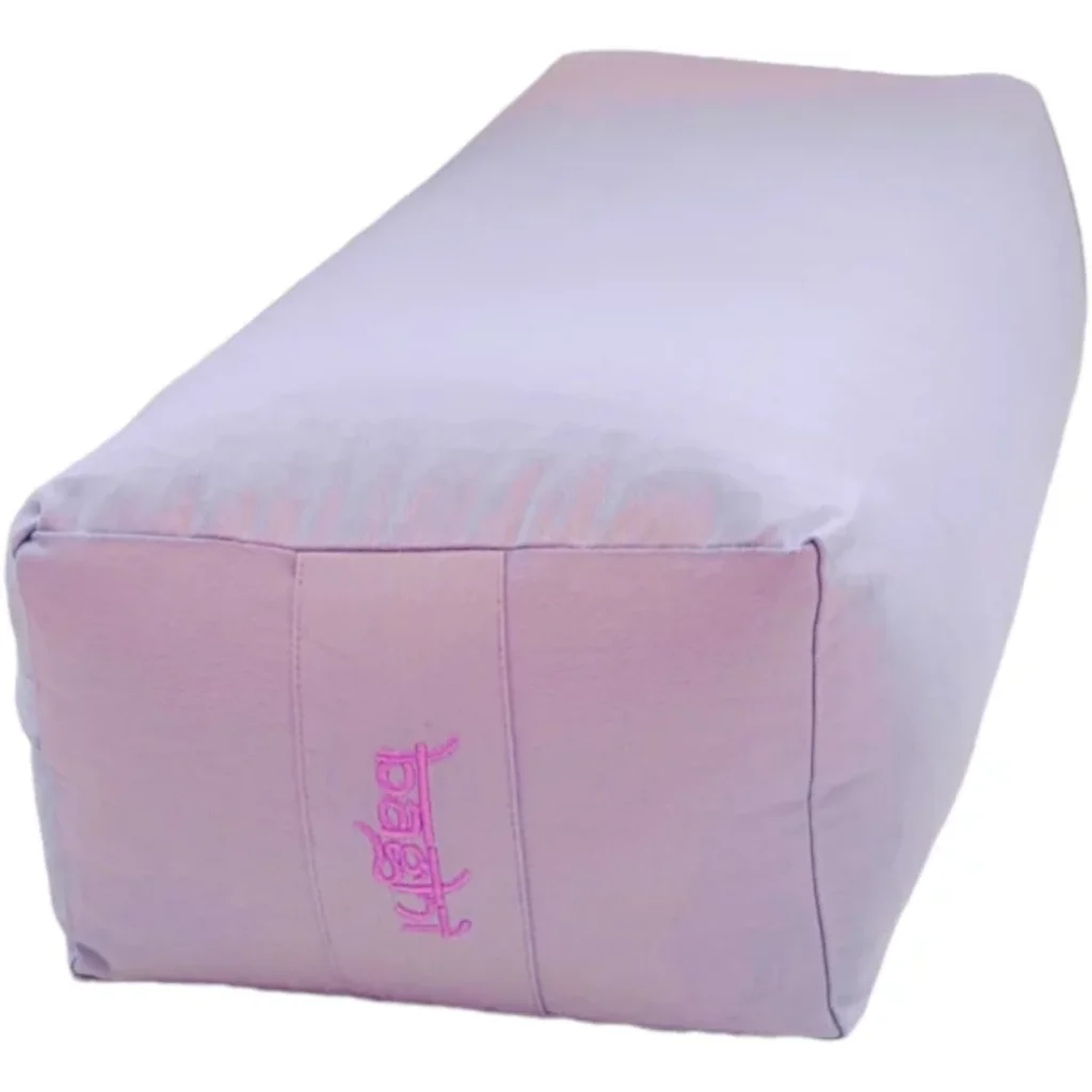 Bio Meditationskissen+Yogakissen Bolster in Lavendel Lila von BAGHI Größe 60x28 cm Höhe 15 cm
