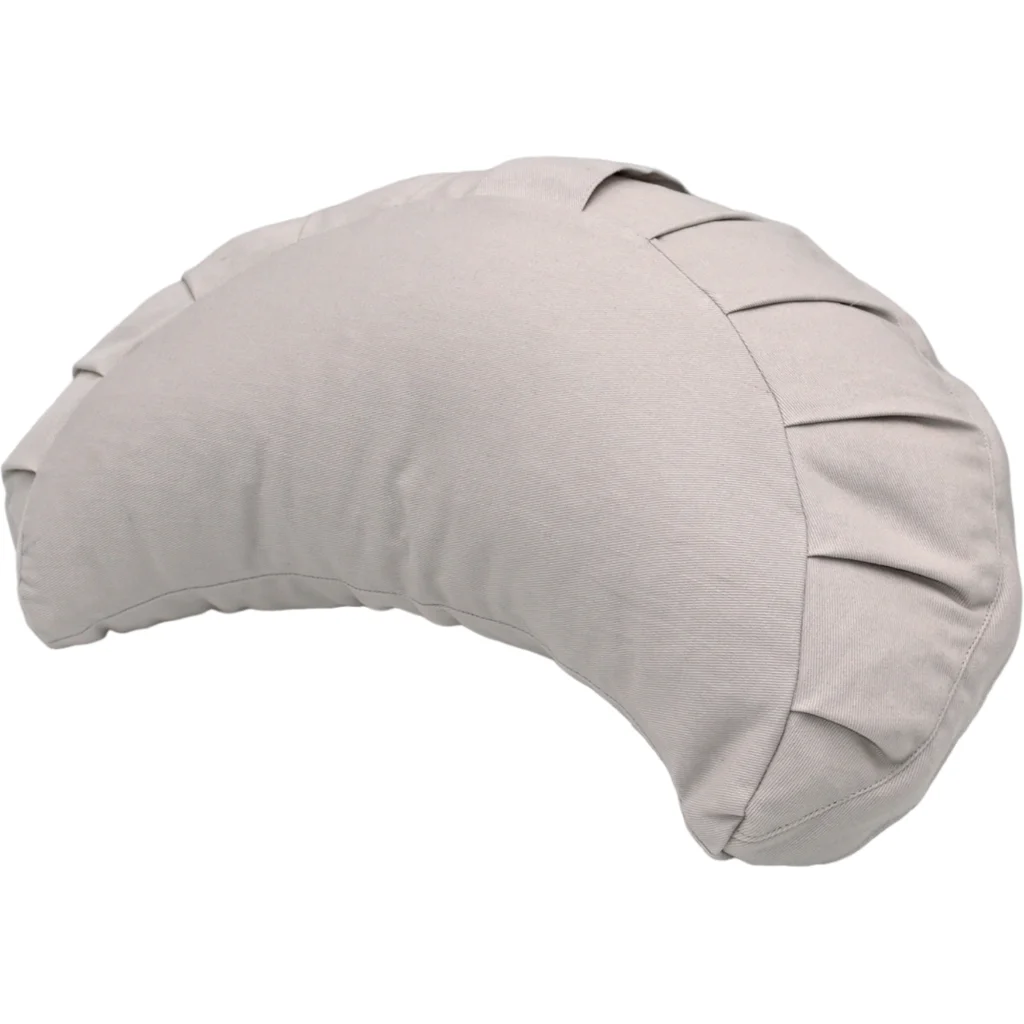 Bio Meditationskissen+Yogakissen Halbmond in Beige von BAGHI Größe 43x23 cm Höhe 18 cm