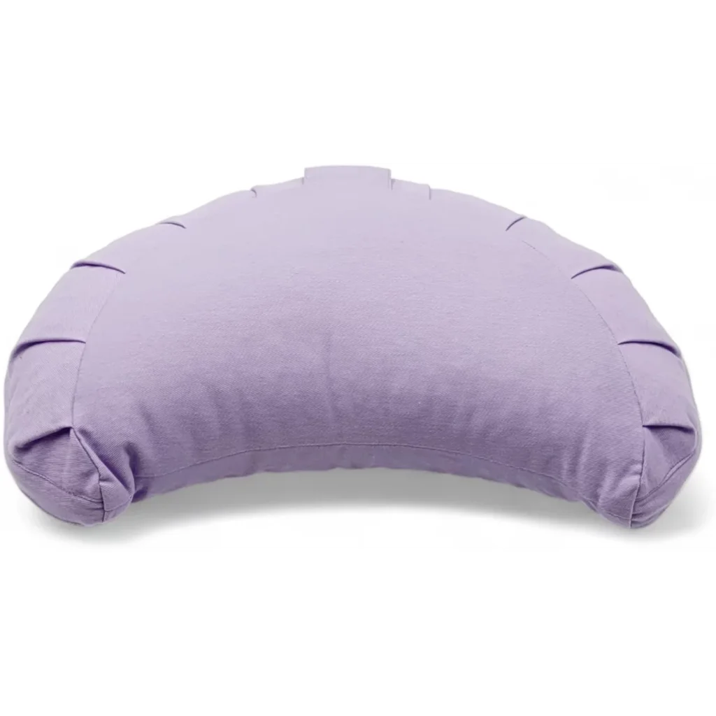 Bio Meditationskissen+Yogakissen Halbmond in Lavendel Lila von BAGHI Größe 43x23 cm Höhe 18 cm