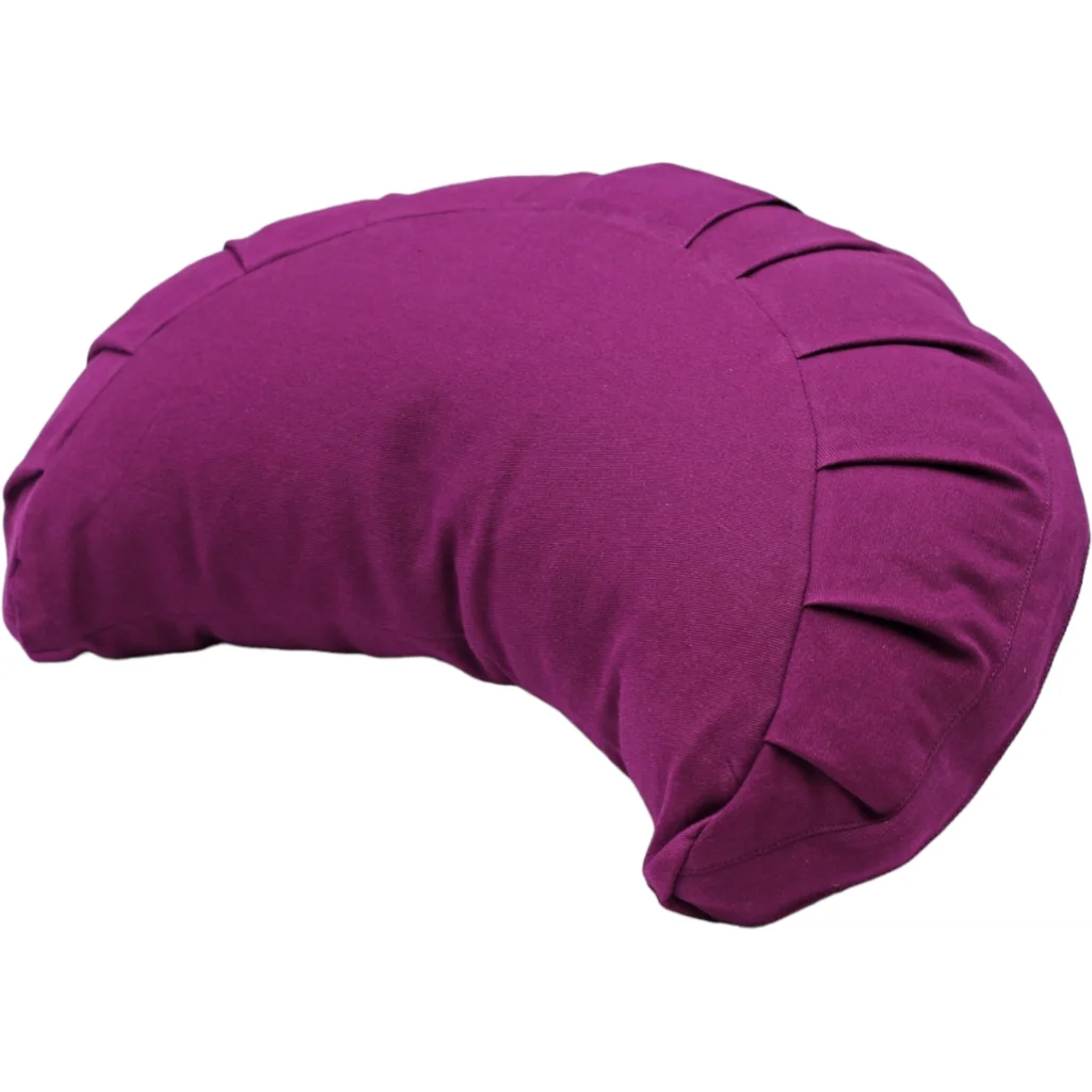 Bio Meditationskissen+Yogakissen Halbmond in Lila von BAGHI Größe 43x23 cm Höhe 18 cm