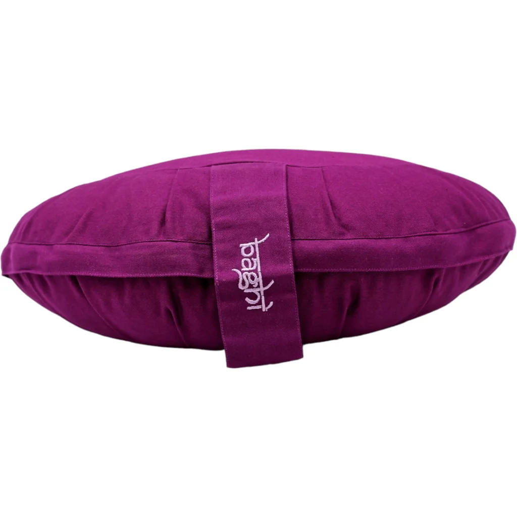 Bio Meditationskissen+Yogakissen Halbmond in Lila von BAGHI Größe 43x23 cm Höhe 18 cm