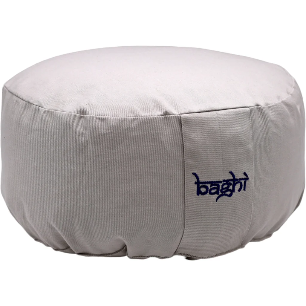 Bio Meditationskissen+Yogakissen rund in Beige von BAGHI Größe Ø 30 cm Höhe 15 cm