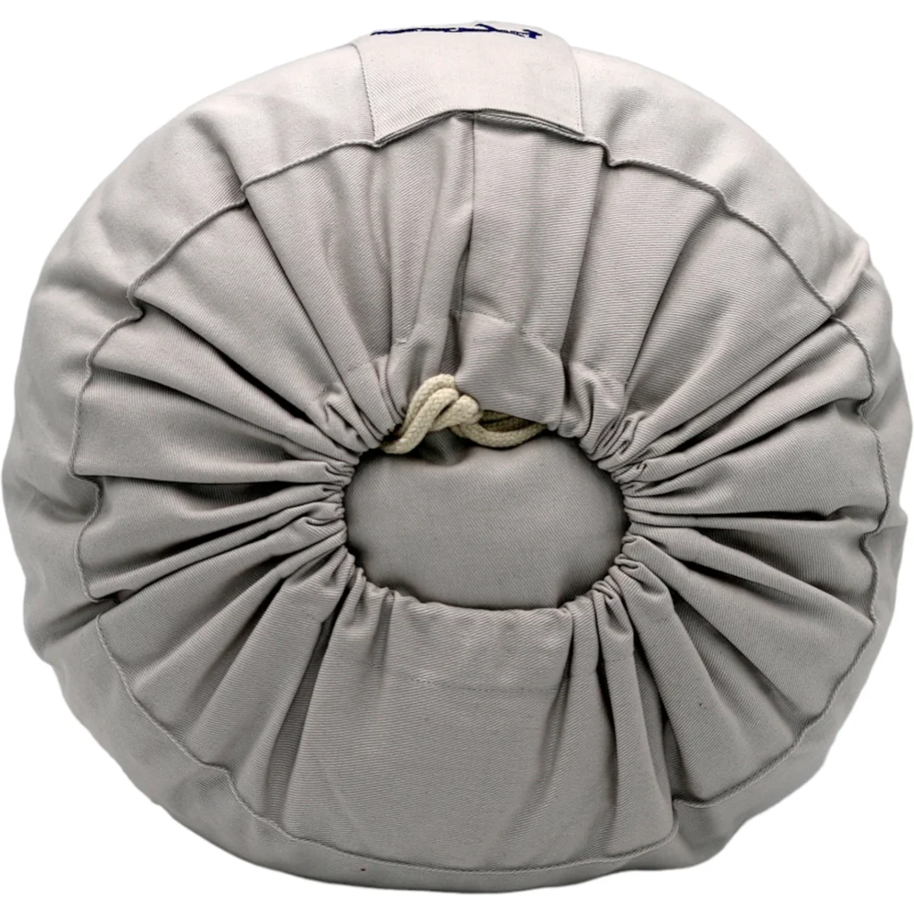 Bio Meditationskissen+Yogakissen rund in Beige von BAGHI Größe Ø 30 cm Höhe 15 cm