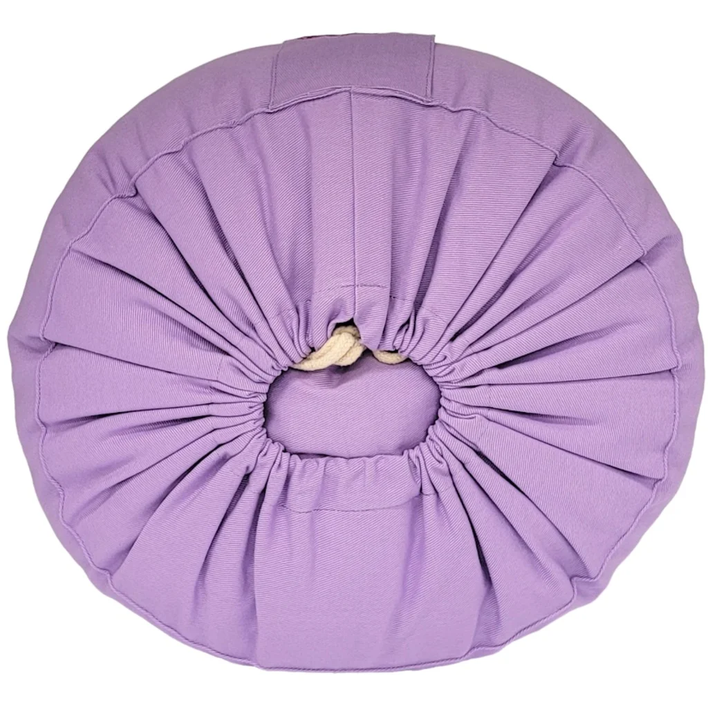 Bio Meditationskissen+Yogakissen rund in Lavendel Lila von BAGHI Größe Ø 30 cm Höhe 15 cm