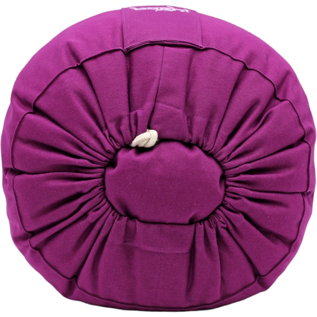 Bio Meditationskissen+Yogakissen rund in Lila von BAGHI Größe Ø 30 cm Höhe 15 cm