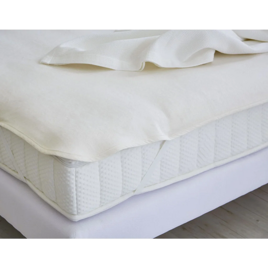 Bio Molton Matratzenschoner in Creme von Cotonea Größe 90x190 cm