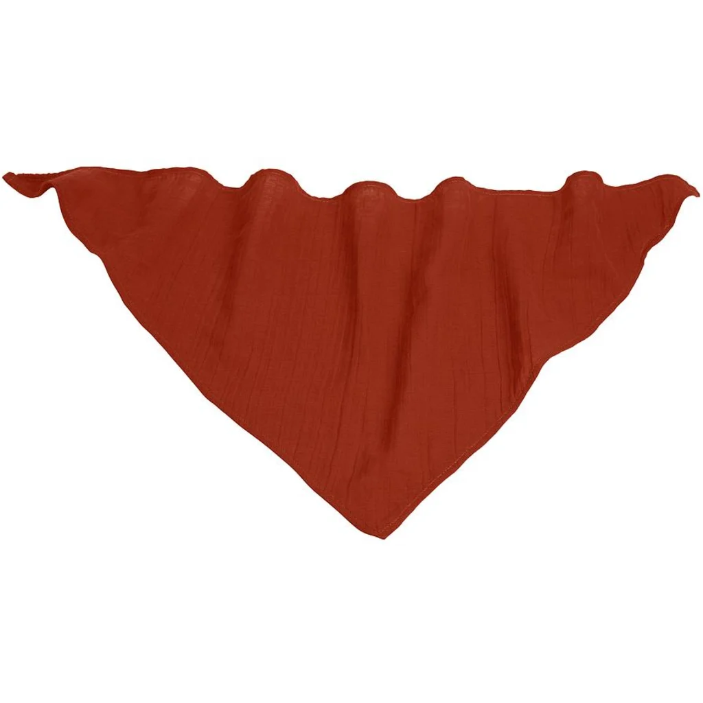 Bio Musselin Baby-Halstuch in Rost Rot von kikadu Größe 75x35 cm