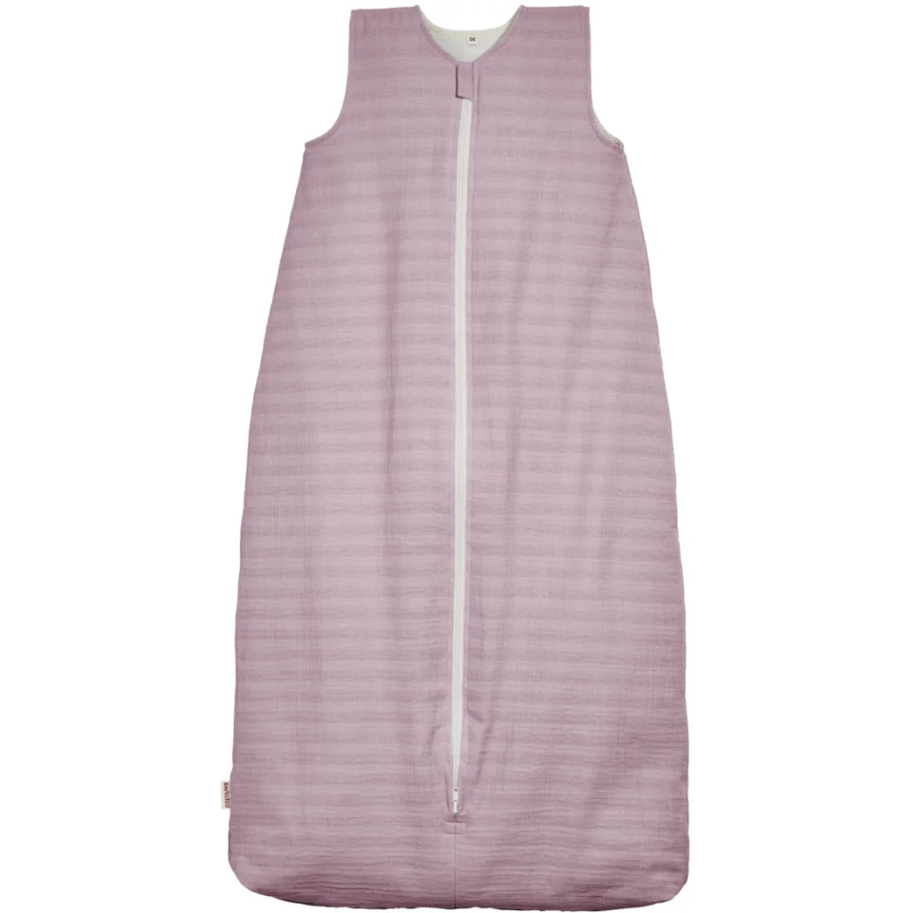 Bio Musselin Baby-Schlafsack mit Jerseyfutter in Altrosa von Cotonea Größe 70 (ca. 76 cm)