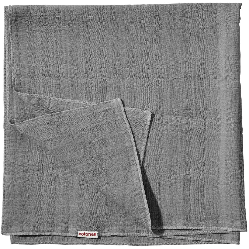 Bio Musselin Baby-Tuch in Anthrazit Grau von Cotonea Größe 75x75 cm